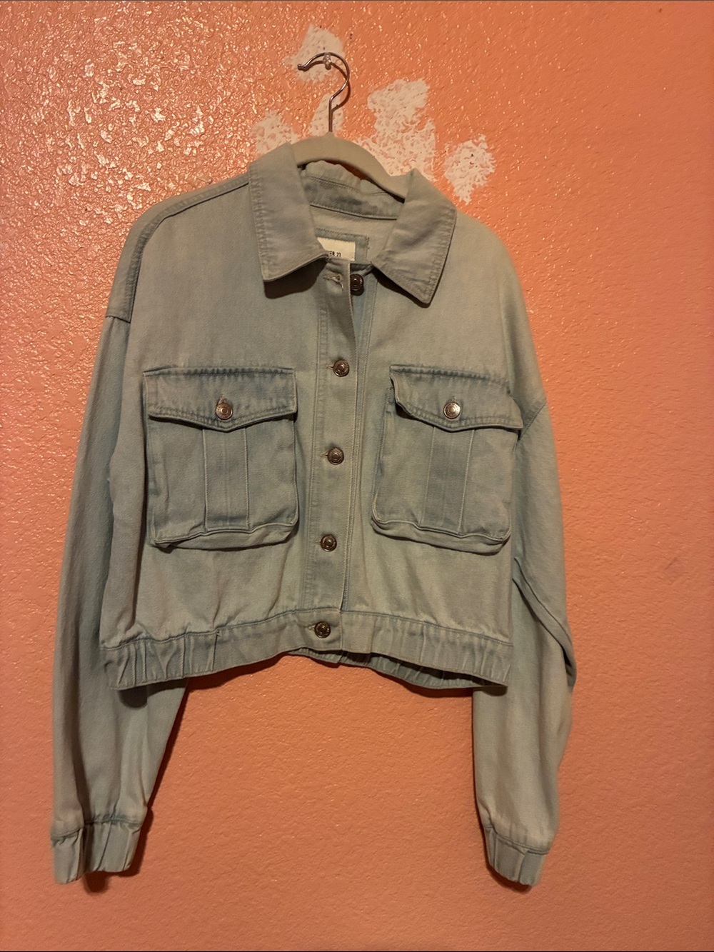 Light Blue Cropped Jacket - Women Jackets & Coats